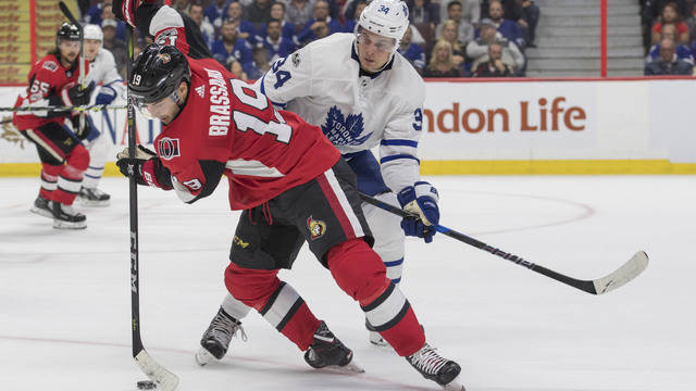 Brassard, Stone lead Senators to win over Maple Leafs