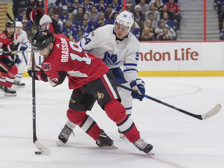 Brassard, Stone lead Senators to win over Maple Leafs | theScore.com