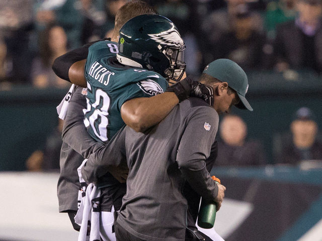 Eagles' Hicks out for season with torn Achilles