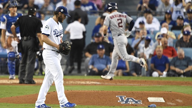 Kershaw ties postseason record as HR woes continue