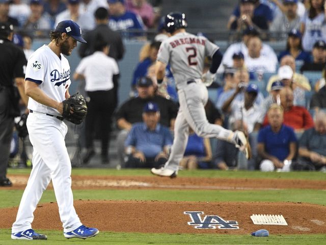 Kershaw ties postseason record as HR woes continue