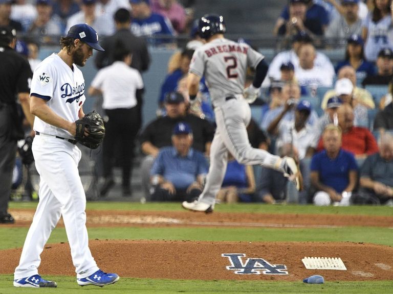 Kershaw ties postseason record as HR woes continue