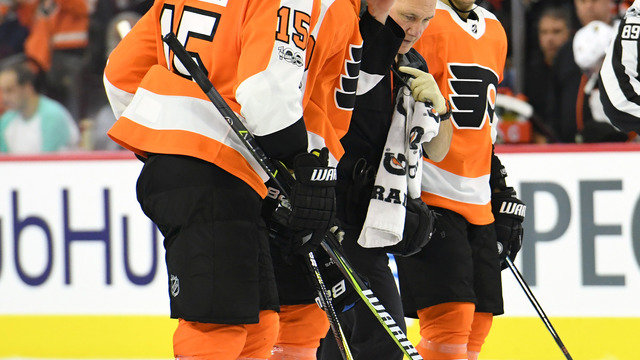 Second overall pick Patrick leaves game with apparent head injury
