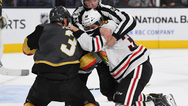 Blackhawks' Hartman fined for slashing Golden Knights' McNabb