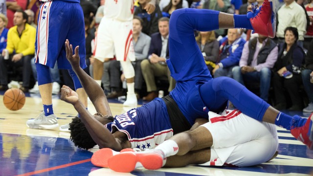Embiid insists he's 'not made of glass' after big fall