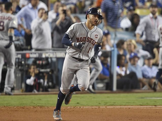 Astros 1st team in postseason history to hit 3 extra-inning homers
