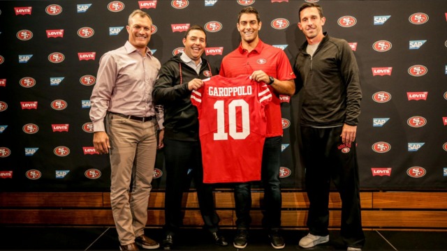 49ers' Shanahan: Garoppolo became available 'to our surprise'