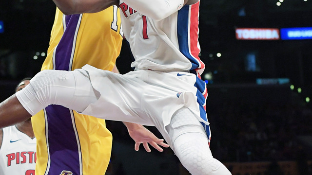 Pistons hit just 1 free throw in blowout loss to Lakers