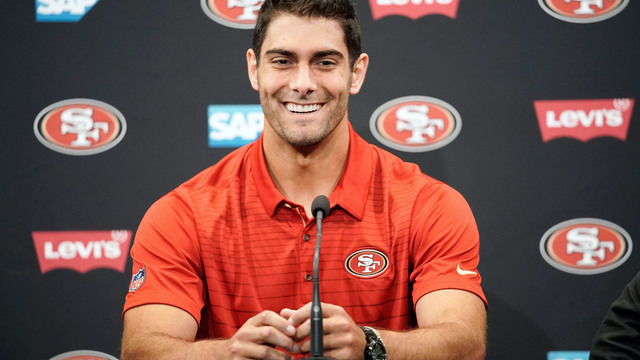 49ers HC Shanahan 'can't promise' Garoppolo will play this year