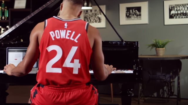 Watch: Raptors' Powell is a maestro pianist