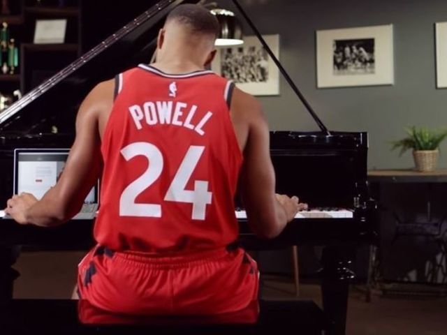 Watch: Raptors' Powell is a maestro pianist