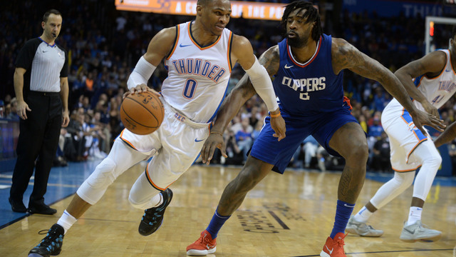 Westbrook shooting lower FT% than Drummond, Jordan