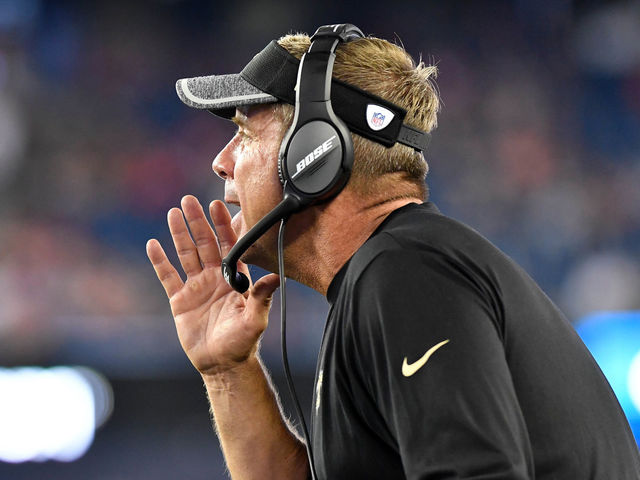 Saints' Payton fined $10K for running onto field in loss to Falcons