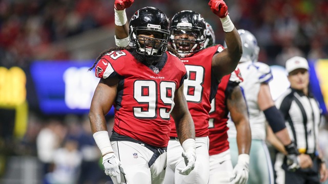Clayborn secures hefty bonus with 6-sack effort as Falcons best Cowboys