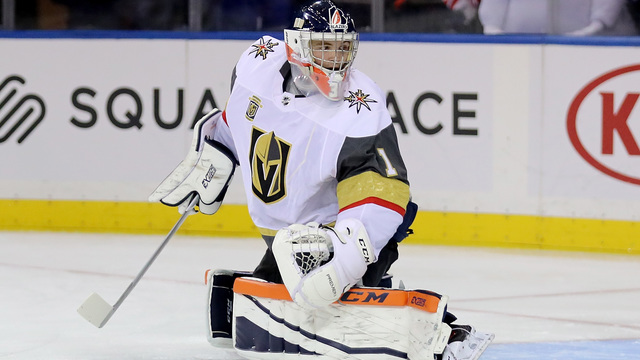Knights use 5th goalie of season