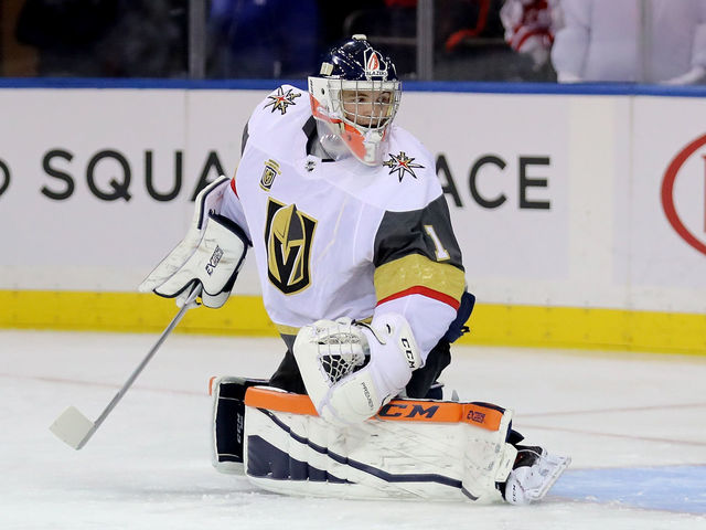 Knights use 5th goalie of season