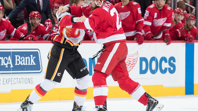 Red Wings' Witkowski suspended 10 games for brawl with Flames
