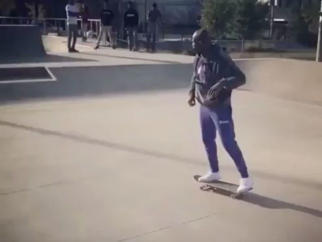 Watch: Chad Johnson wipes out while skateboarding