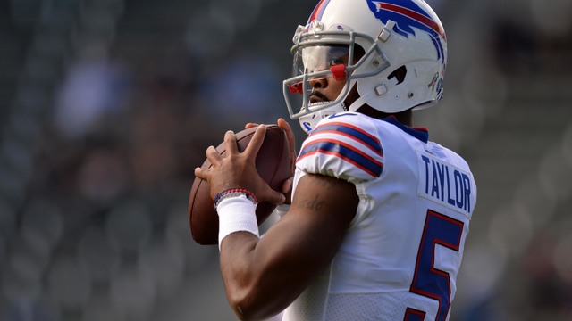 Tyrod Taylor replaces Nathan Peterman after brutal debut
