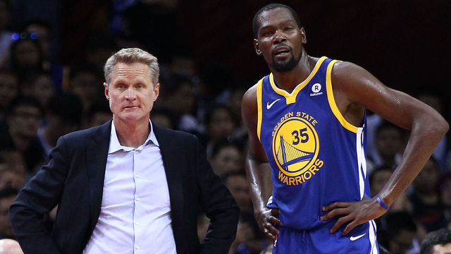Kerr: It was a mistake to let injured Durant play vs. Thunder