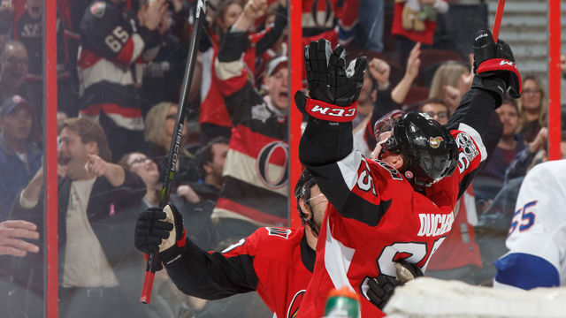 Watch: Duchene pots 1st goal with Senators in 8th game