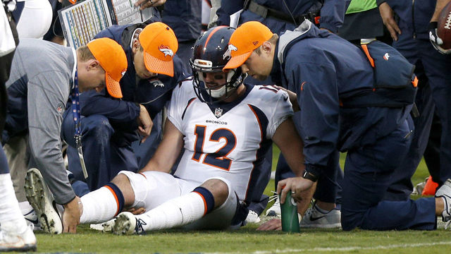 Report: Broncos' Lynch sprained ankle, will have MRI on Monday