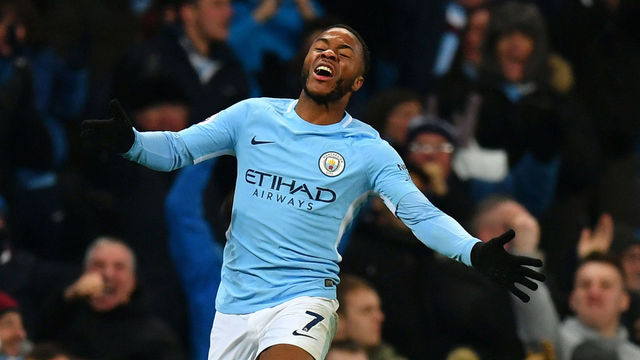 City star Sterling sets club record of 12 straight wins with 96th-minute goal