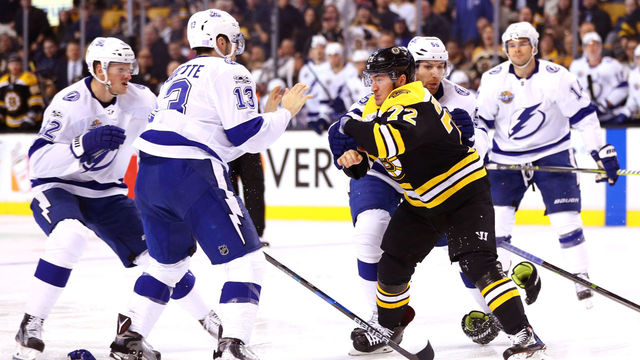 Lightning's Paquette will have hearing for boarding Bruins' Krug