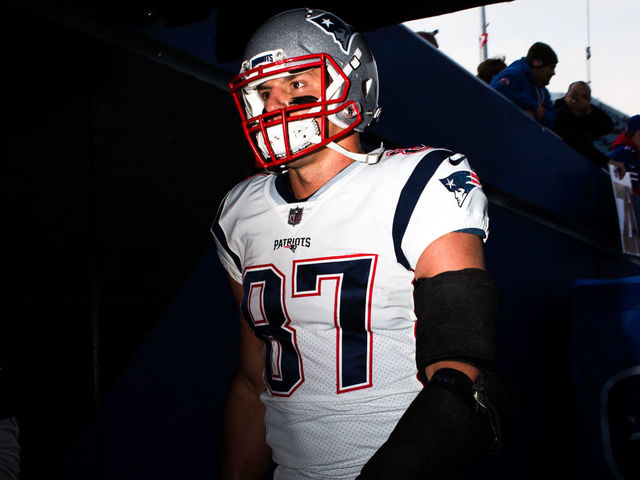 Watch: Gronk drills DB with dirty hit after interference non-call