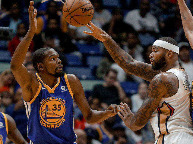 Watch: Durant, Cousins tossed after confrontation late in Warriors-Pelicans