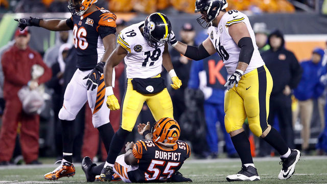 Steelers' Tomlin more disturbed by Smith-Schuster's taunt than hit on Burfict