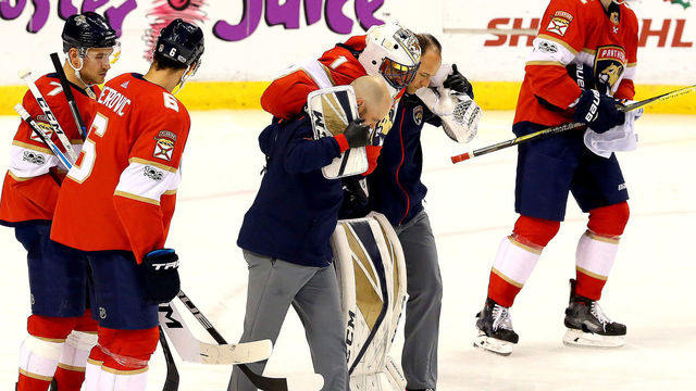 Luongo out for extended period with lower-body injury