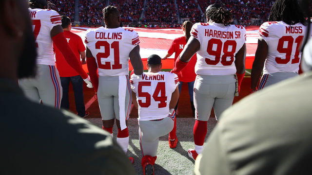 Giants owner Mara disagrees with Vernon kneeling