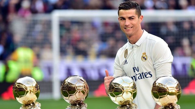 Ronaldo moves level with Messi by capturing 5th Ballon d'Or