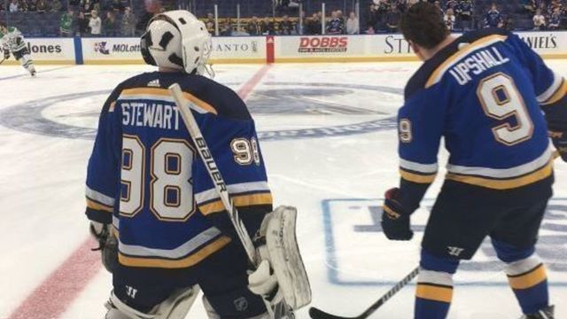 Blues season-ticket holder dresses as emergency goalie