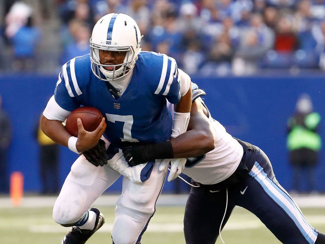 Gore calls Brissett 'tough as f---' for battling through rough season