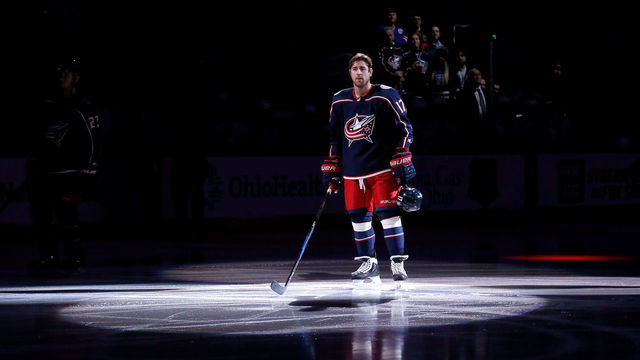 Watch: Blue Jackets' Dubinsky helped off after absorbing Kassian's punches