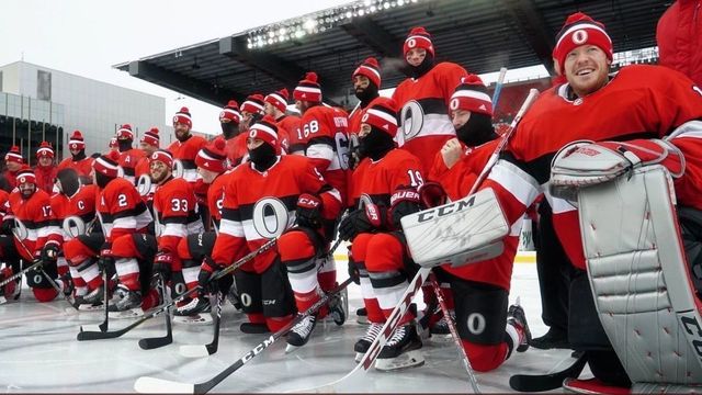 Senators preparing for frigid outdoor game