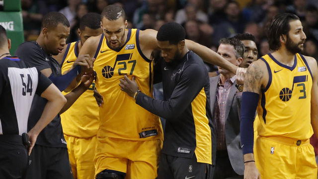 Jazz's Gobert out at least 2 weeks with sprained knee, bone bruise