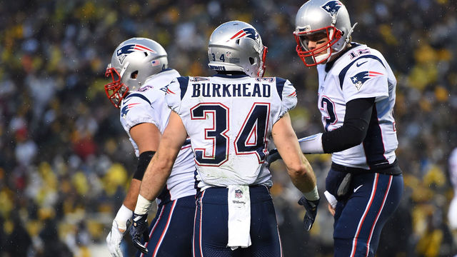Patriots' Burkhead ruled out vs. Steelers