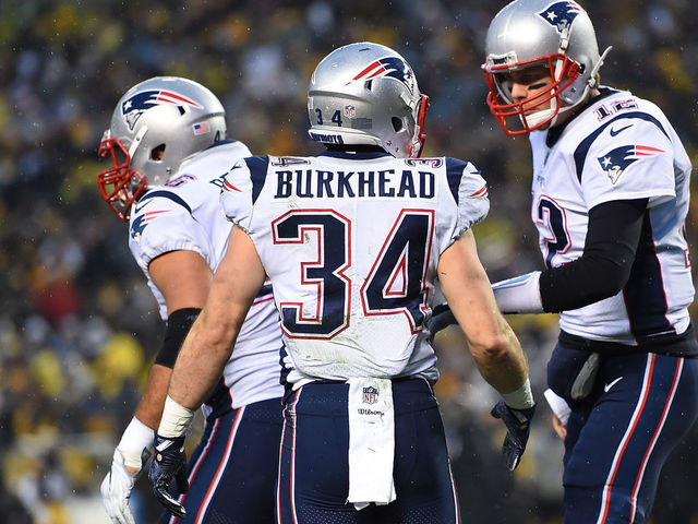 Patriots' Burkhead ruled out vs. Steelers