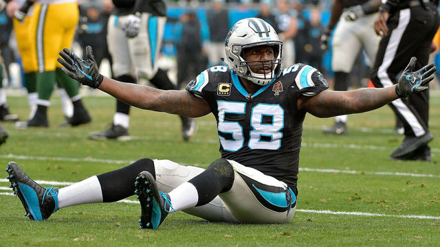 Panthers' Davis suspended 2 games for helmet hit, will appeal