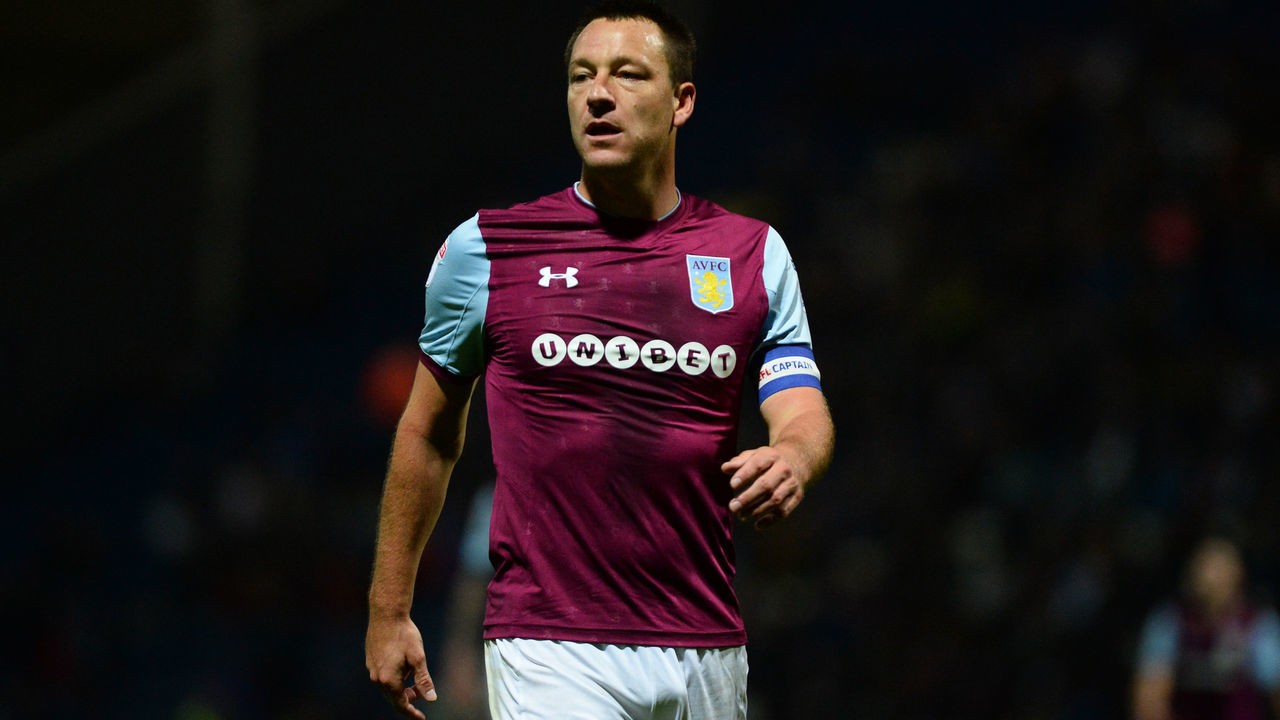 PRESTON, ENGLAND - NOVEMBER 01: John Terry of Aston Villa looks on during the Sky Bet Championship match between Preston North End and Aston Villa at Deepdale on November 1, 2017 in Preston, England. (Photo by Nathan Stirk/Getty Images)