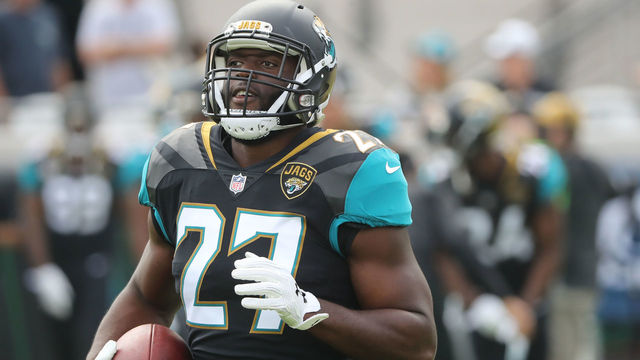 JACKSONVILLE, FL - DECEMBER 03: Leonard Fournette #27 of the Jacksonville Jaguars warms up on the field prior to the start of their game against the Indianapolis Colts at EverBank Field on December 3, 2017 in Jacksonville, Florida. (Photo by Sam Greenwood/Getty Images)