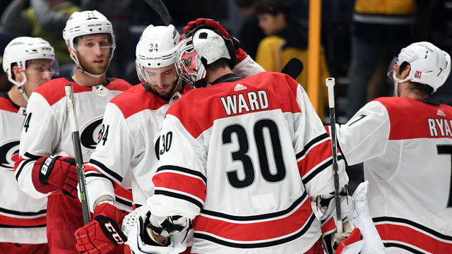 Hurricanes' Ward continues to earn starts with win over Predators