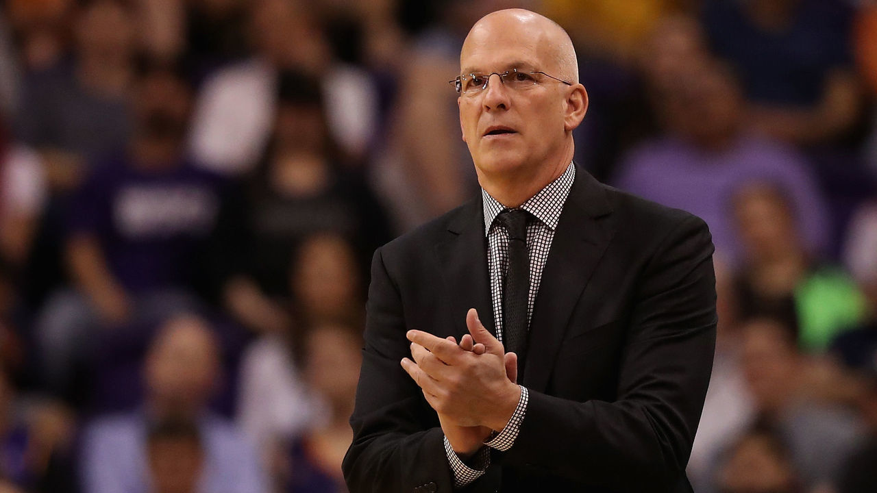 PHOENIX, AZ - NOVEMBER 13: Interim head coach Jay Triano of the Phoenix Suns reacts during the first half of the NBA game against the Los Angeles Lakers at Talking Stick Resort Arena on November 13, 2017 in Phoenix, Arizona. The Lakers defeated the Suns 100-93.