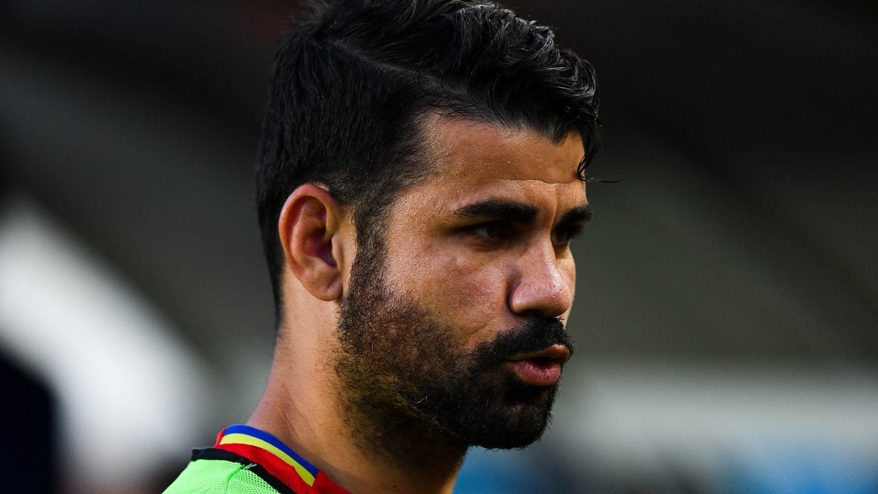 MURCIA, SPAIN - JUNE 07: Diego Costa of Spain looks on during a friendly match between Spain and Colombia at La Nueva Condomina stadium on June 7, 2017 in Murcia, Spain.