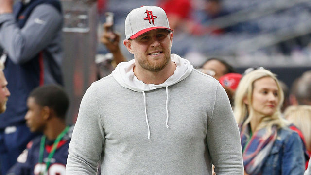 HOUSTON, TX - DECEMBER 10: J.J. Watt #99 of the Houston Texans walks the sidelines during the game against the San Francisco 49ers at NRG Stadium on December 10, 2017 in Houston, Texas.