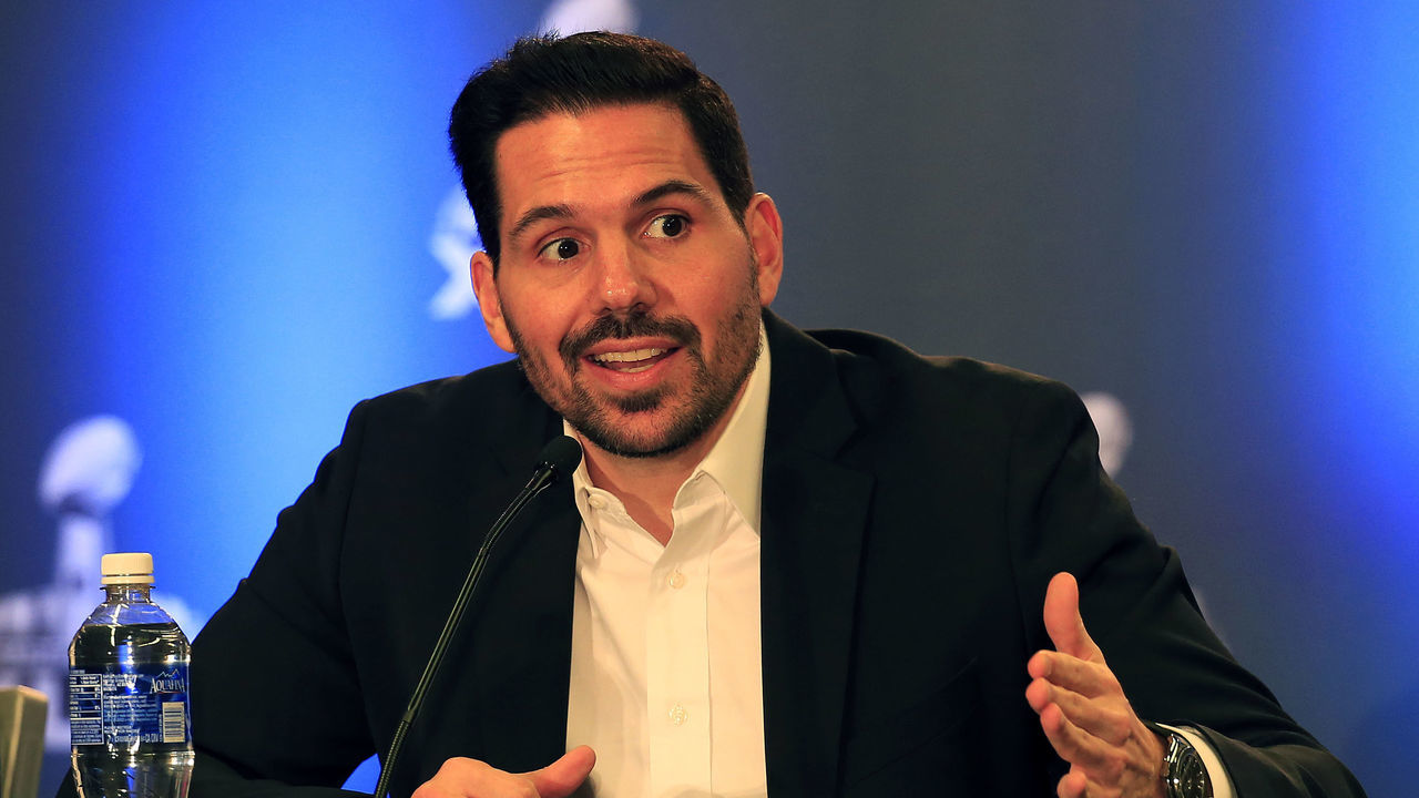 PHOENIX, AZ - JANUARY 29: NFL Vice President of Officiating Dean Blandino attends the Super Bowl XLIX Football Operations Press Conference on January 29, 2015 in Phoenix, Arizona.