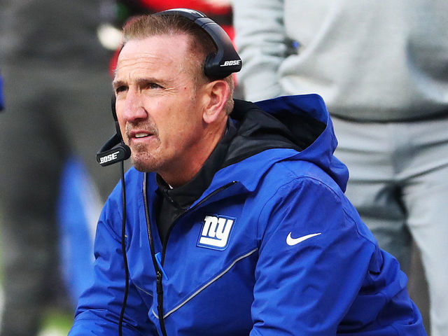 EAST RUTHERFORD, NJ - DECEMBER 10: Interim Head Coach Steve Spagnuolo of the New York Giants looks on against the Dallas Cowboys during their game at MetLife Stadium on December 10, 2017 in East Rutherford, New Jersey.